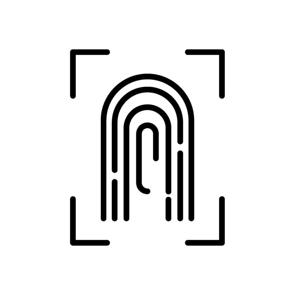An image of a fingerprint scanner vector