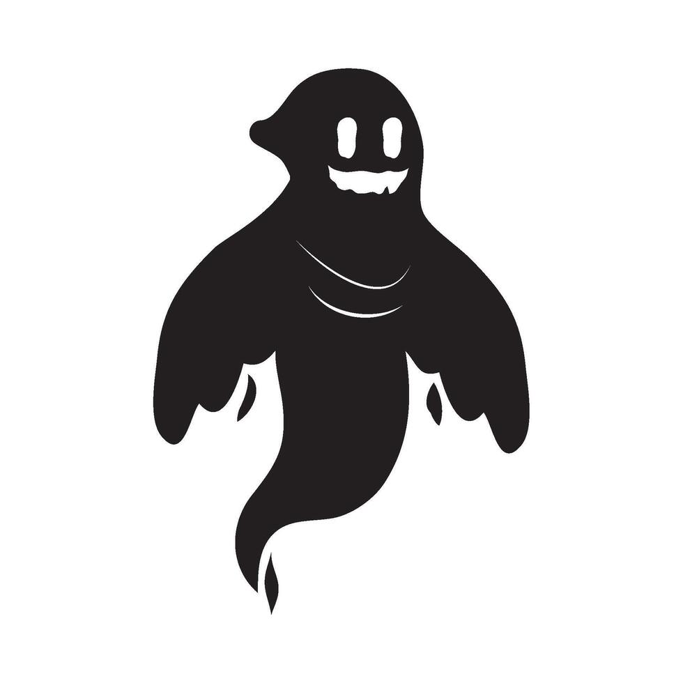 A ghost with a smile on its face vector