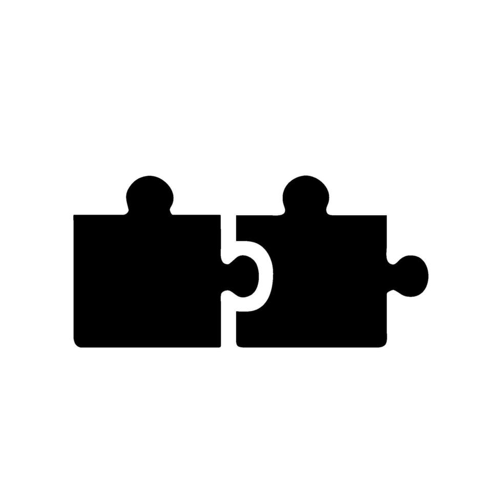 Two pieces of puzzle are shown together on a white background vector