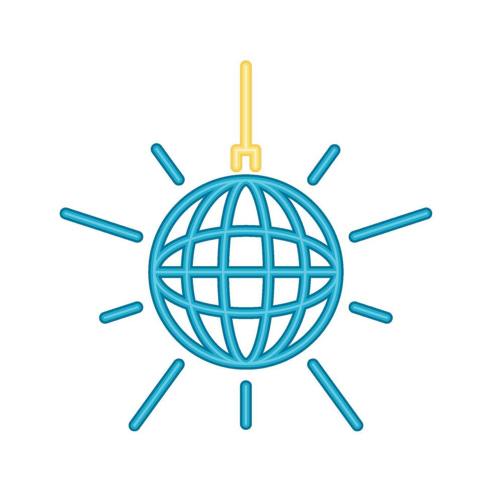 A globe with a light bulb on it vector