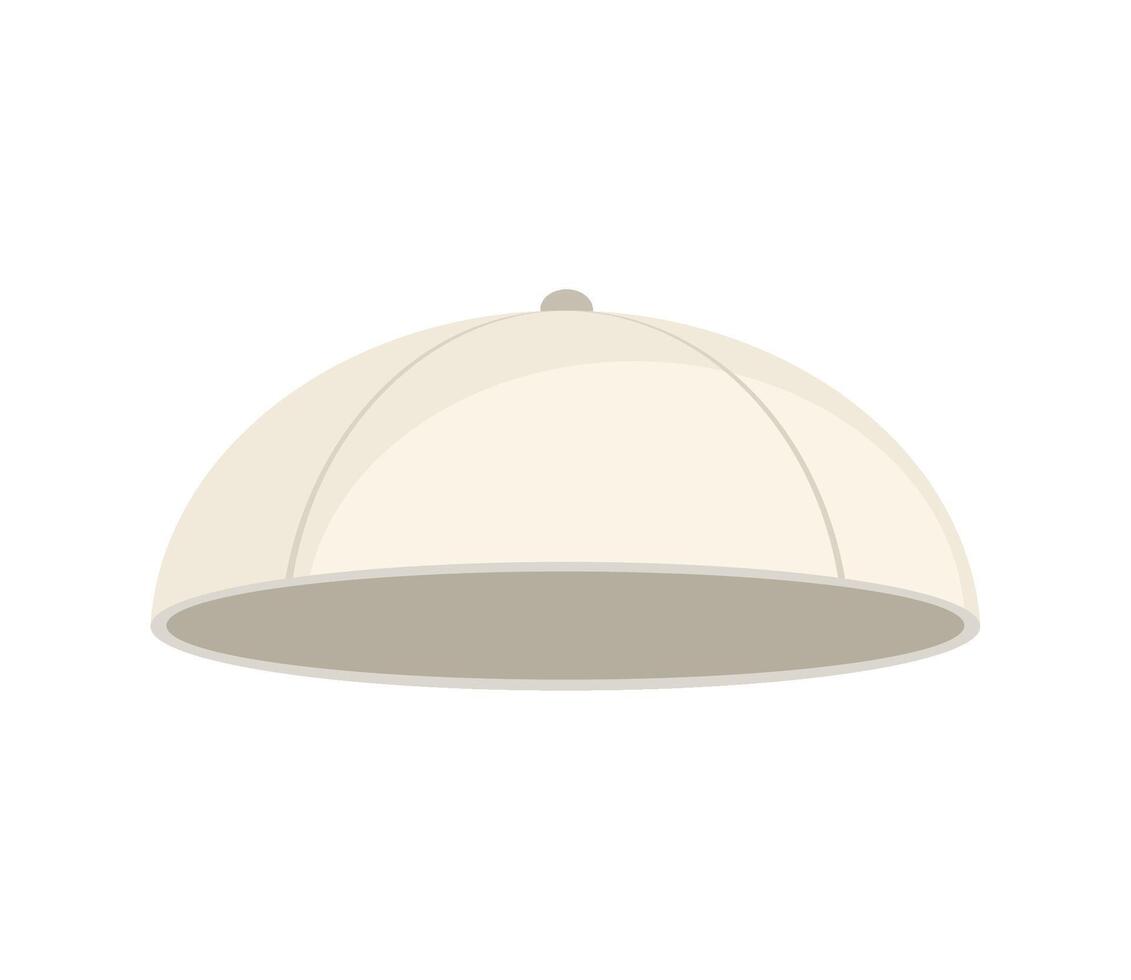 An illustration of a white dome with a black top vector