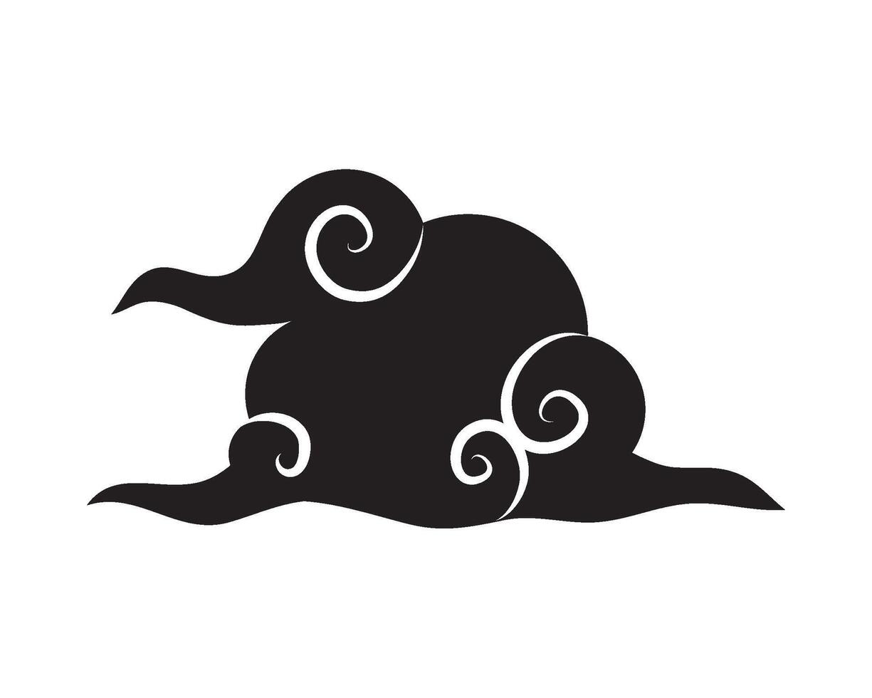 A black and white silhouette of a person with a hat vector