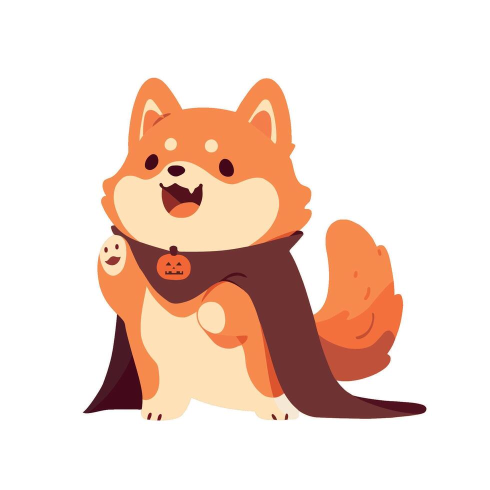 Shiba inu halloween costume vector