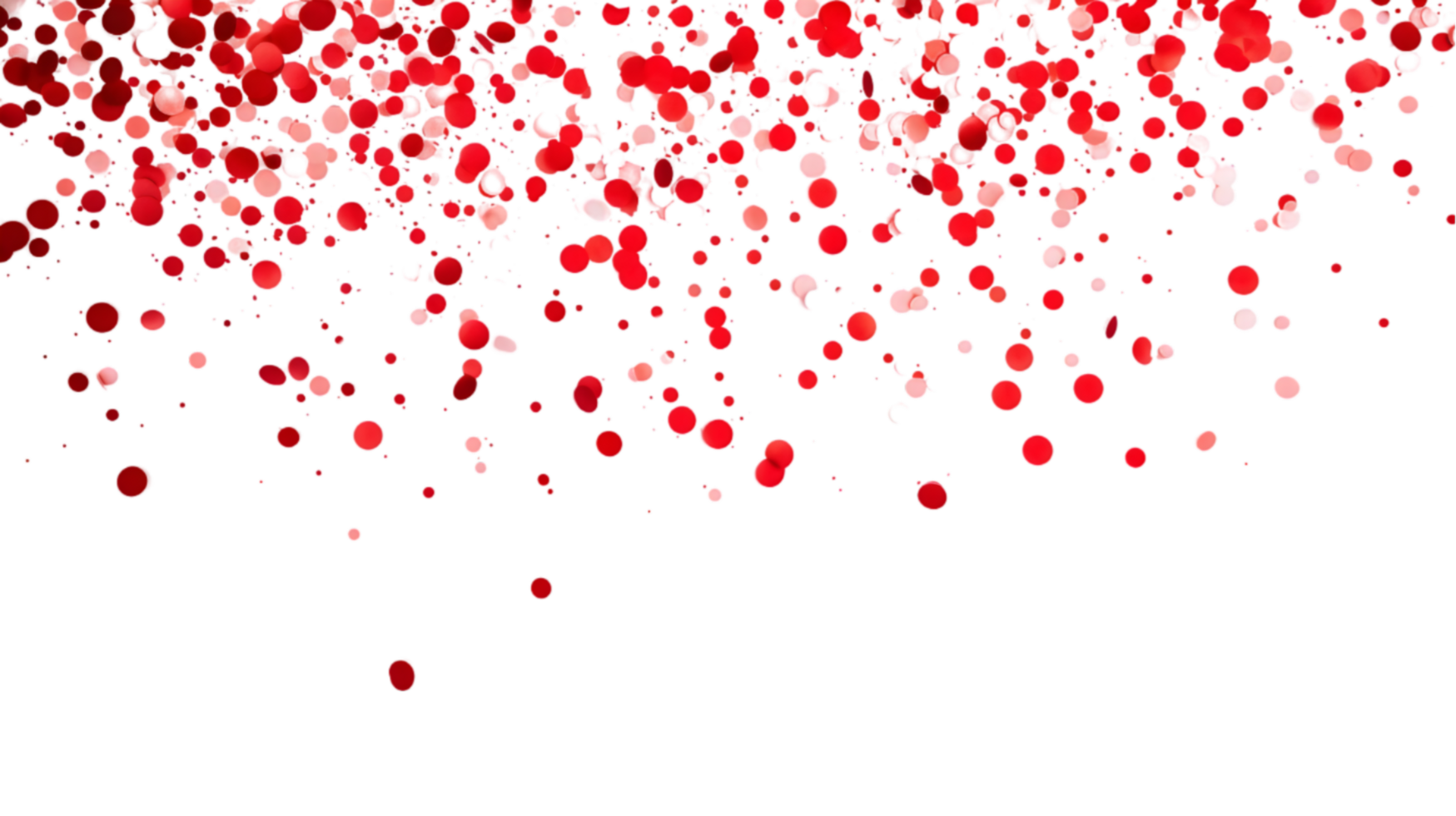 AI-generated red splatters on transparent background png