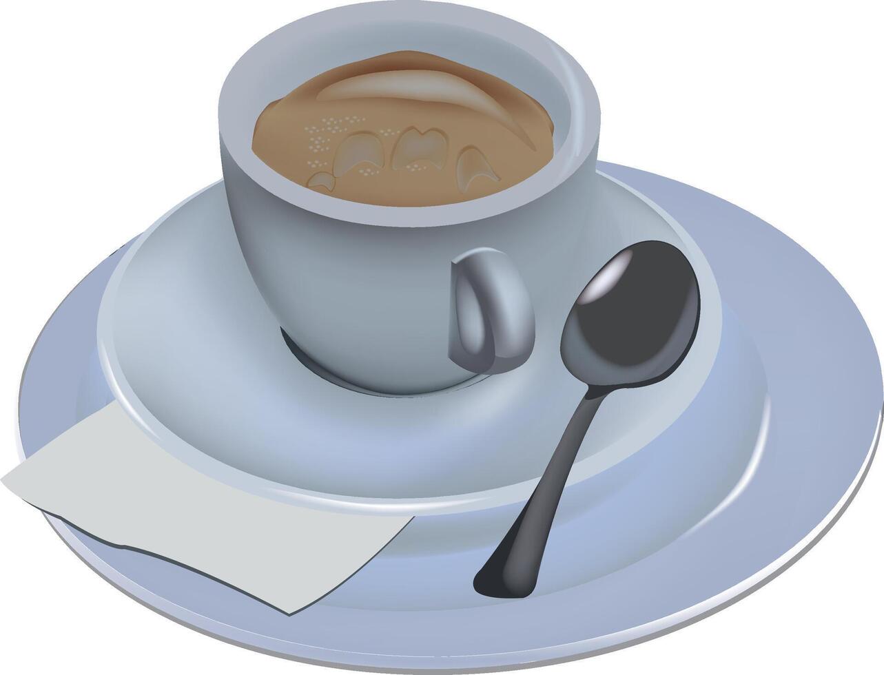 empty coffee cup with saucers vector