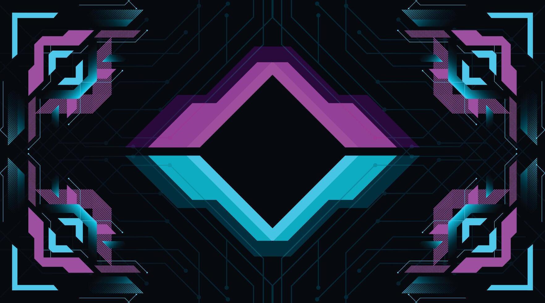 Future Background with Polygon Symmetry Style with Modern Gradient with Cyber Style. vector