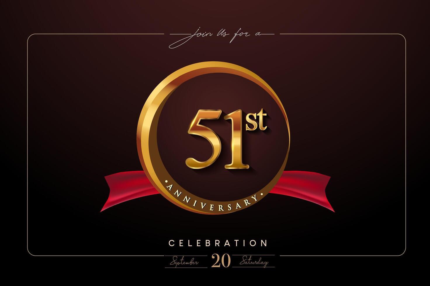 51st Anniversary logo vector