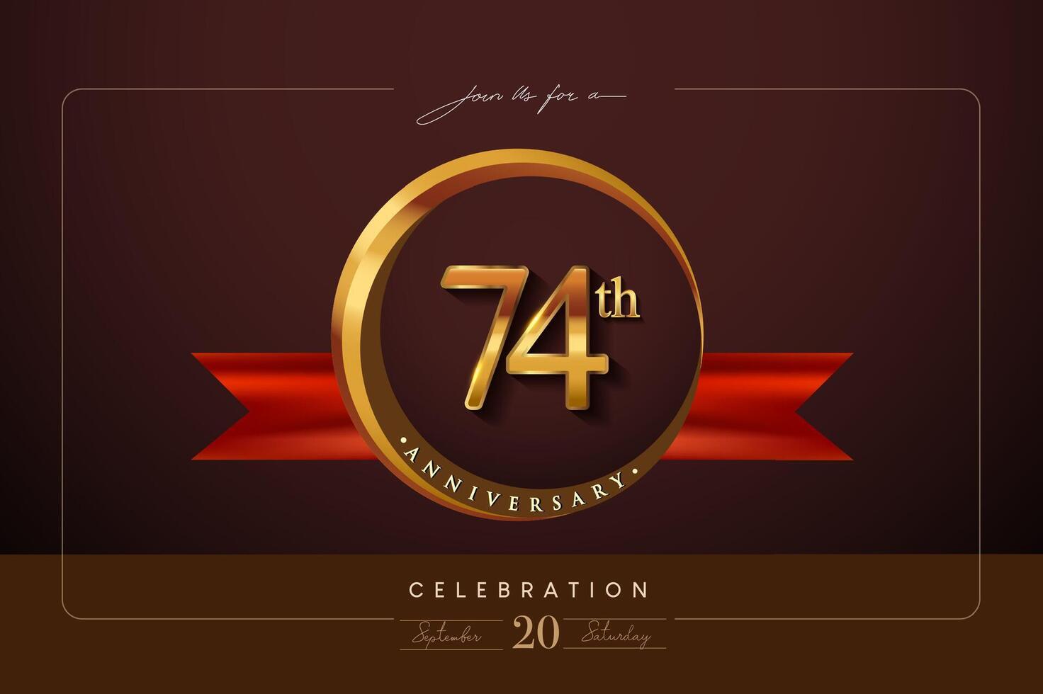 74th Anniversary logo vector