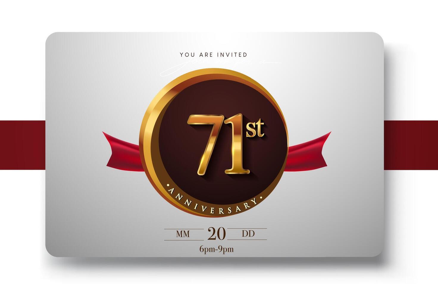 71st Anniversary logo vector