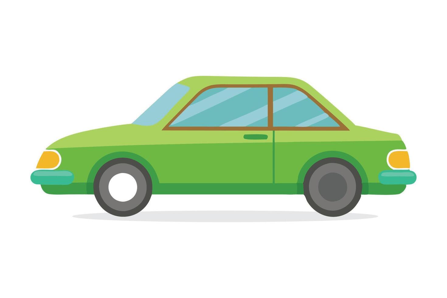 Car road transport vehicle isolated flat illustration on white background. vector