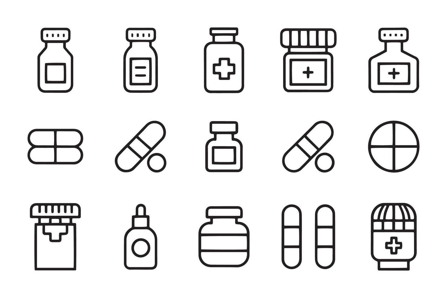 Pharmaceutical dosage forms related editable icon set flat illustration on white background vector