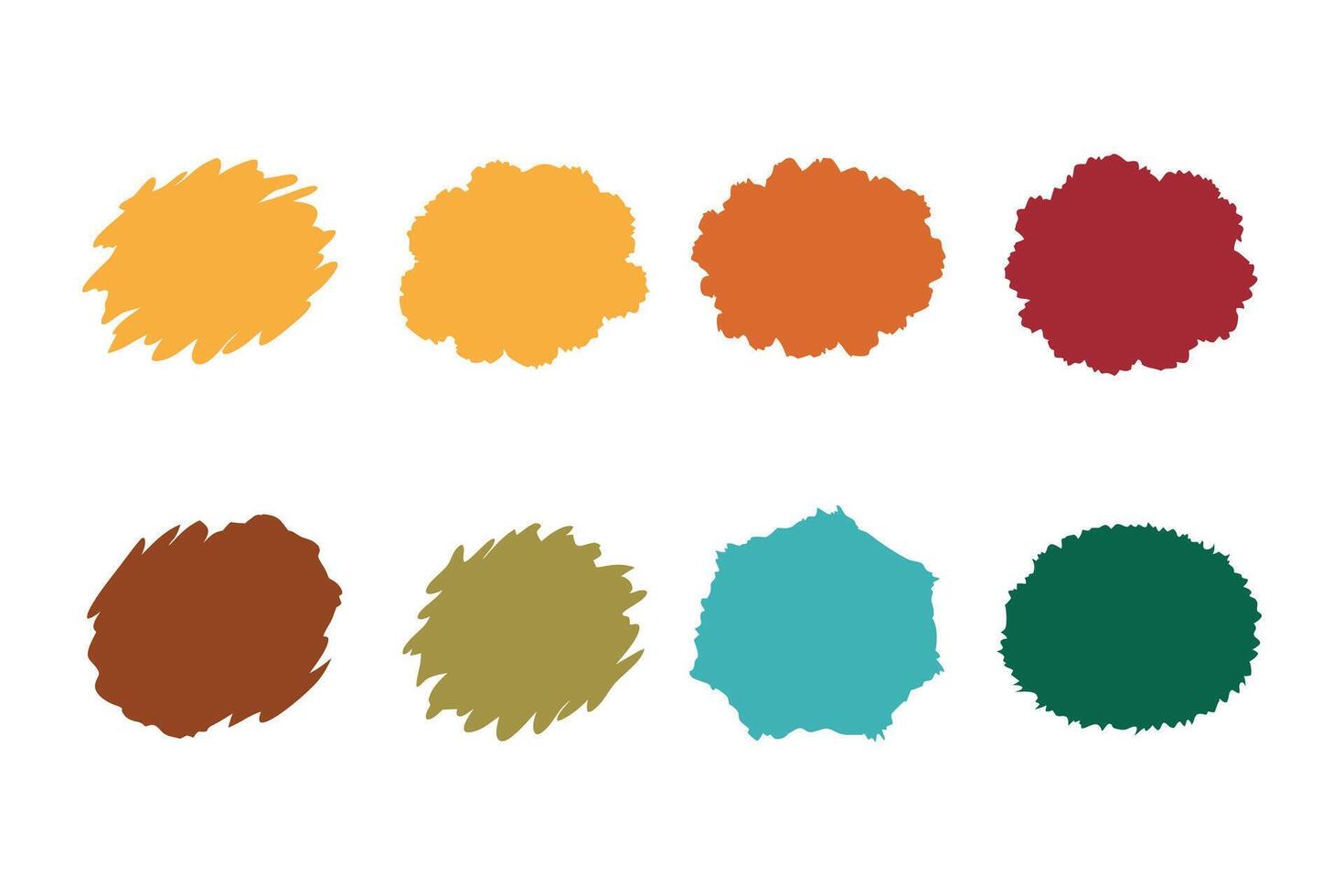 paint texture set flat illustration on white background vector