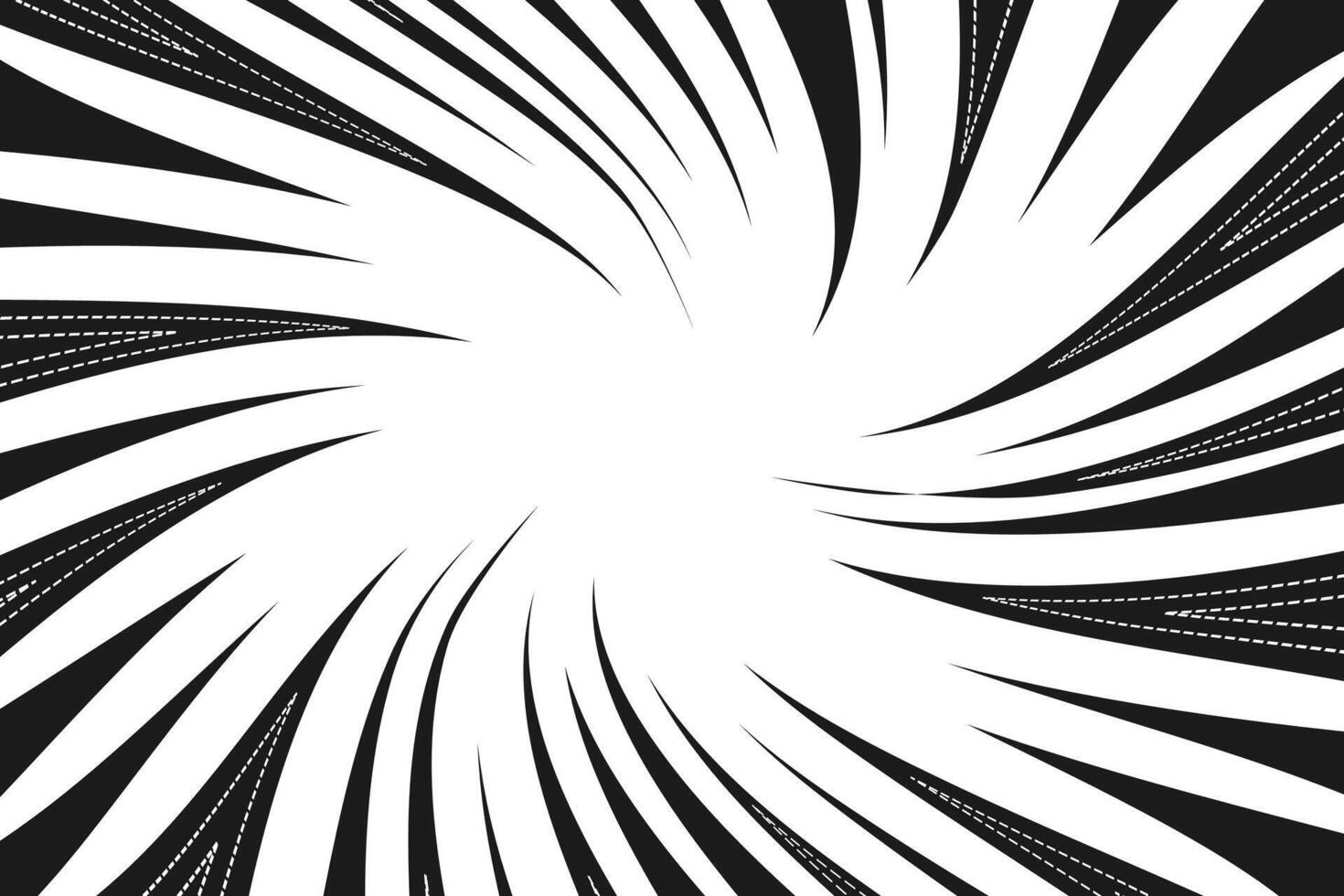 Spiral comic zoom effect lines background for manga art, websites, banner, ad, websites vector