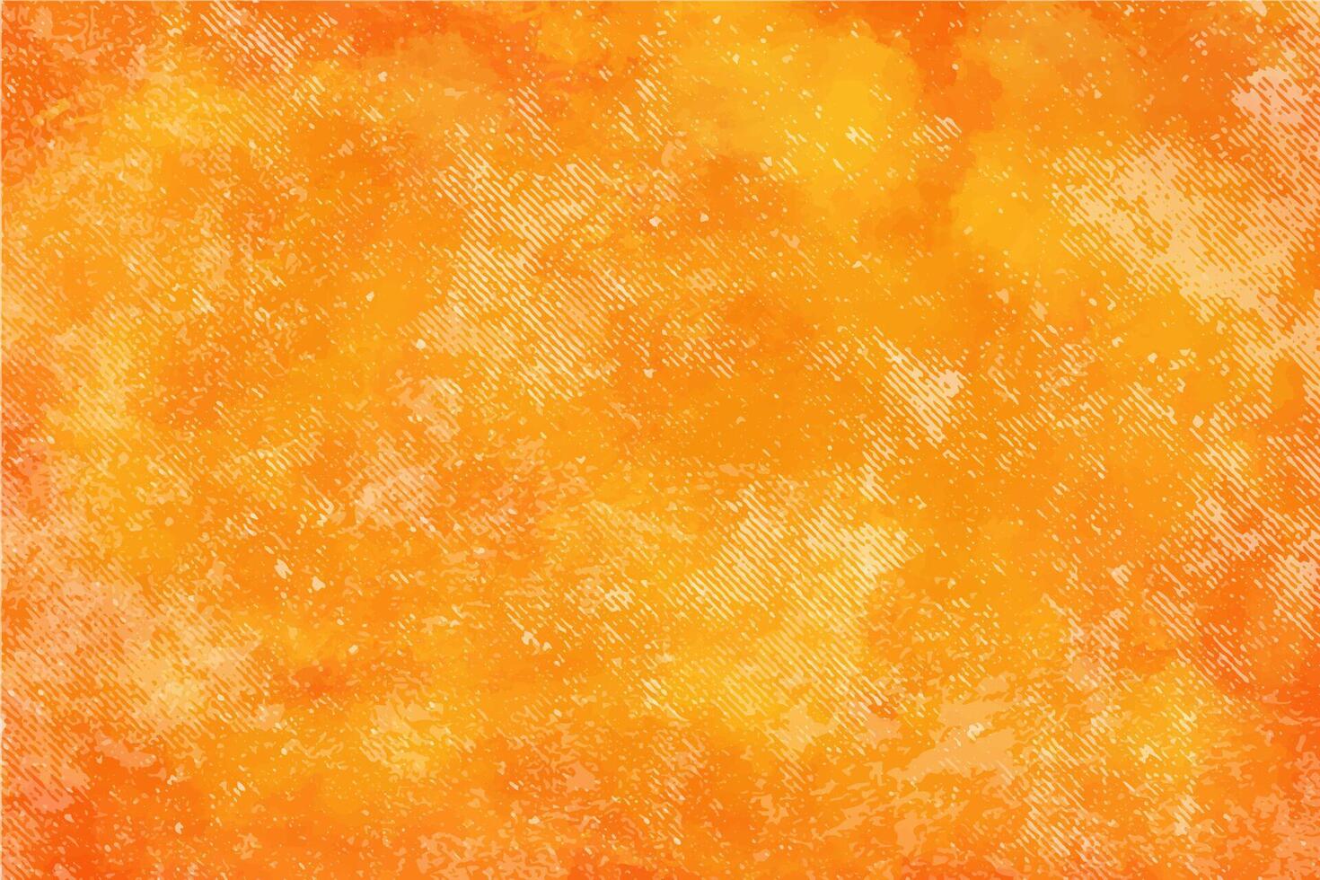 Orange grunge textured background. Painted yellow and orange watercolor backdrop vector