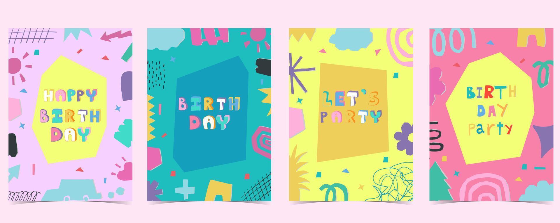 shape paper cut out background with colorful vector