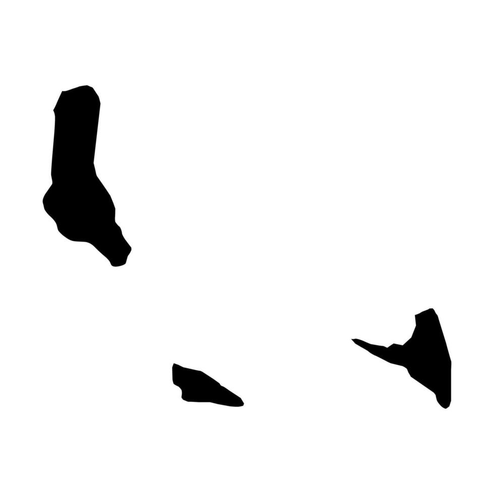 Silhouette of a Comoros Country land Map vector