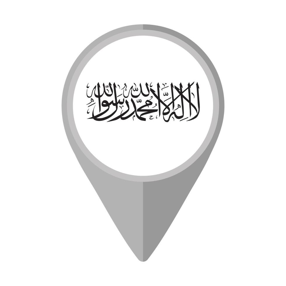 Afghanistan Flag on Location Pin vector