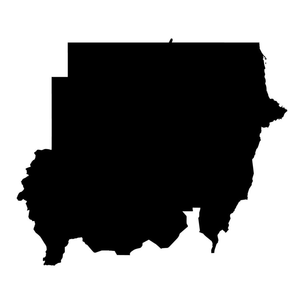 Silhouette of a Sudan Country land Map vector