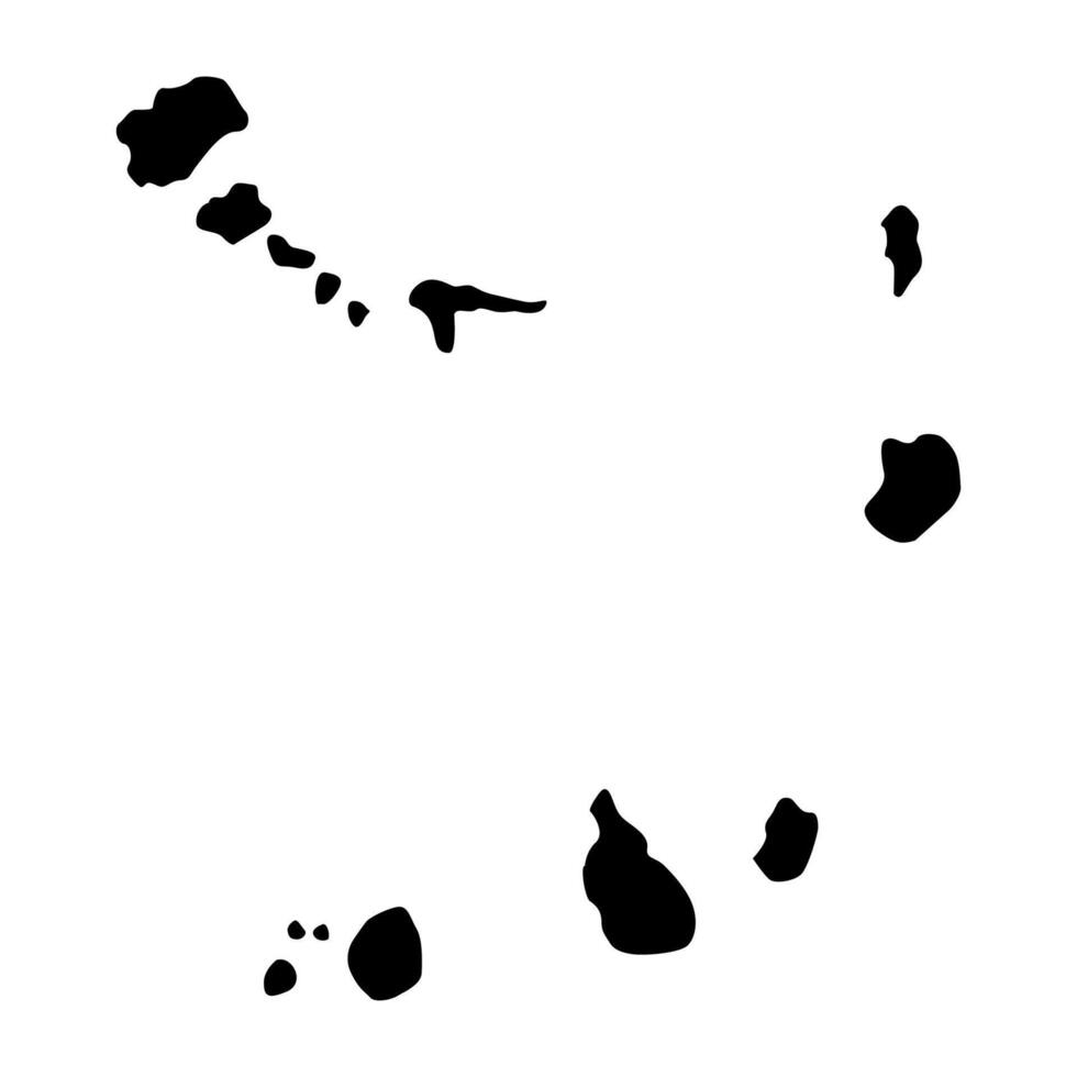 Silhouette of a Cape Verde Country land Map vector