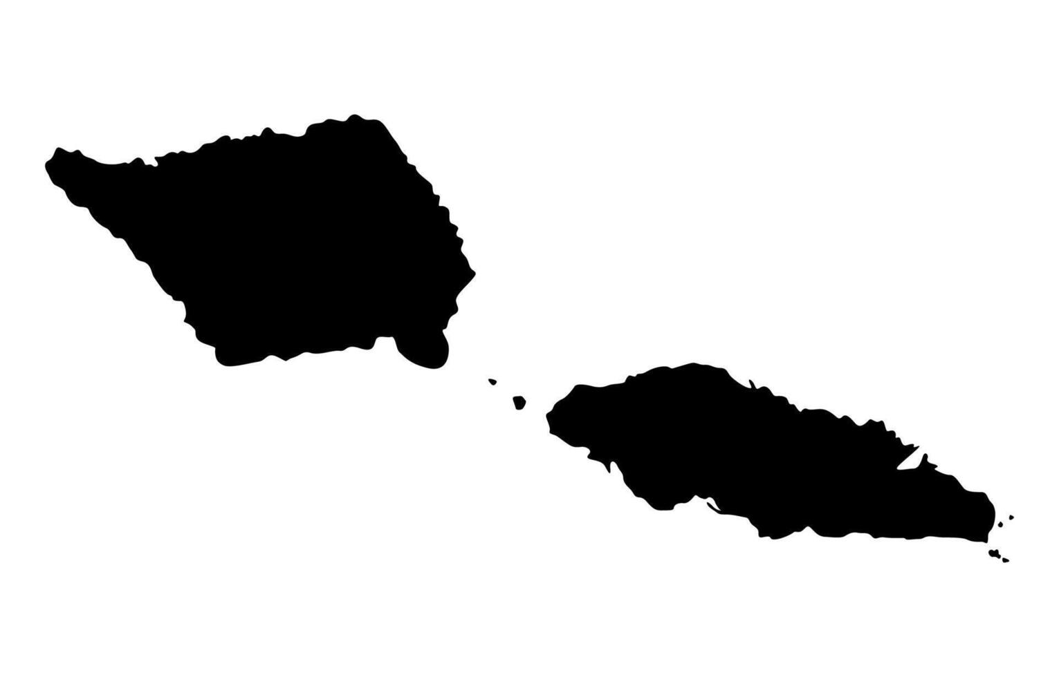 Samoa Silhouette of a Australia Country land Map vector