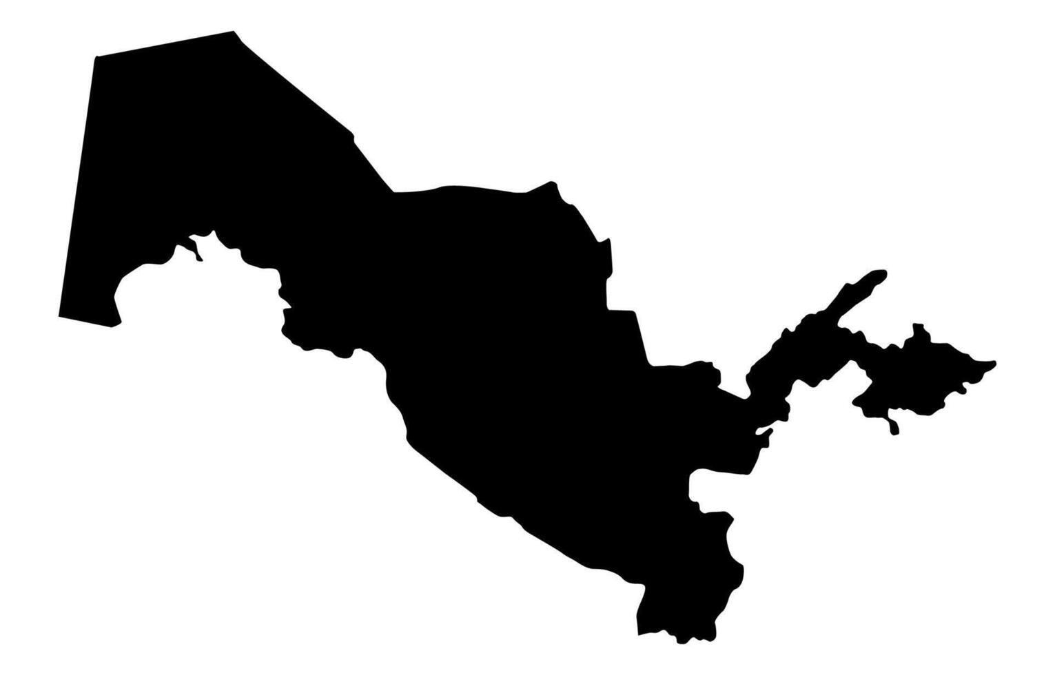 Uzbekistan Silhouette of a Australia Country land Map vector