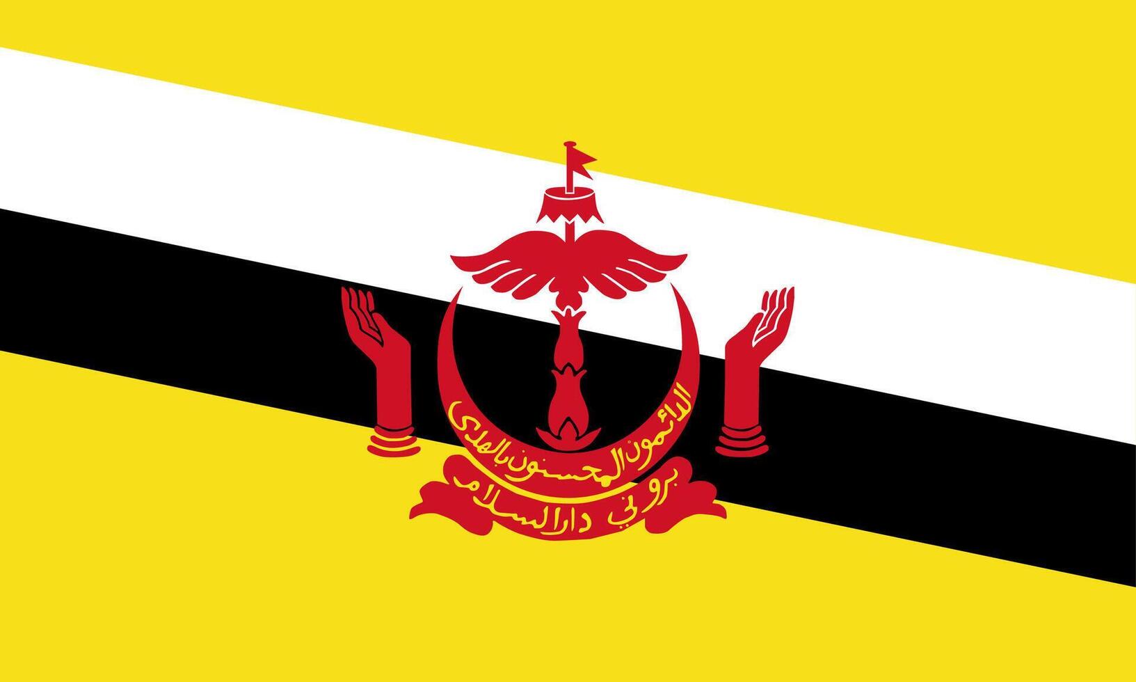 Brunei flag national material design vector