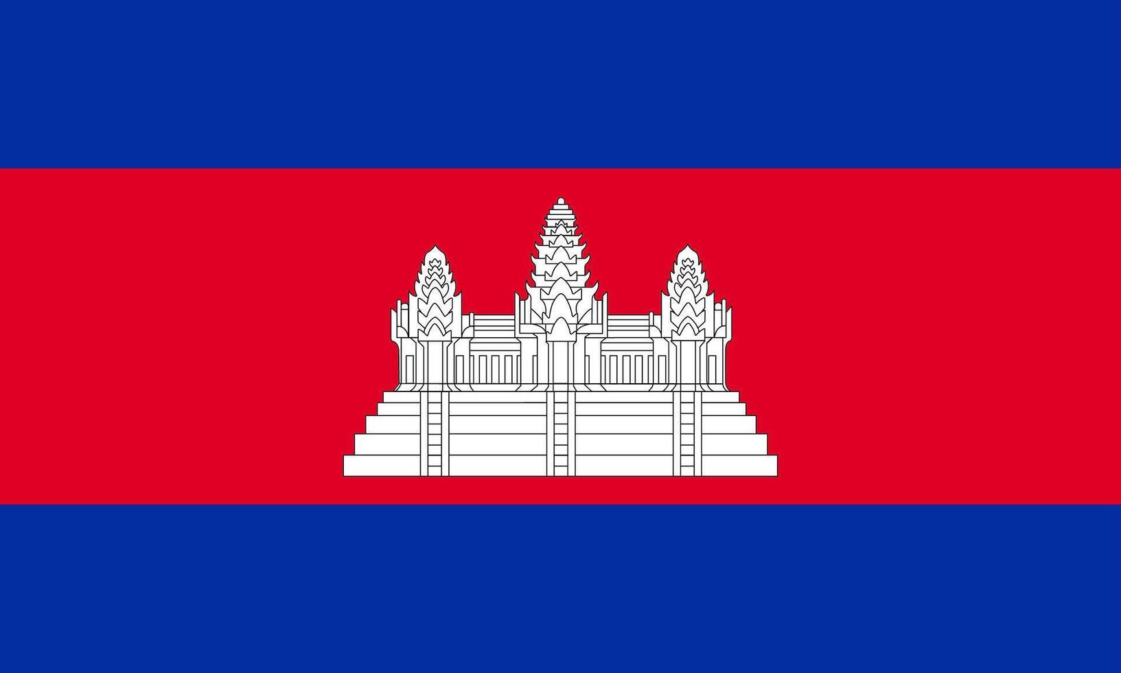 Cambodia flag national material design vector