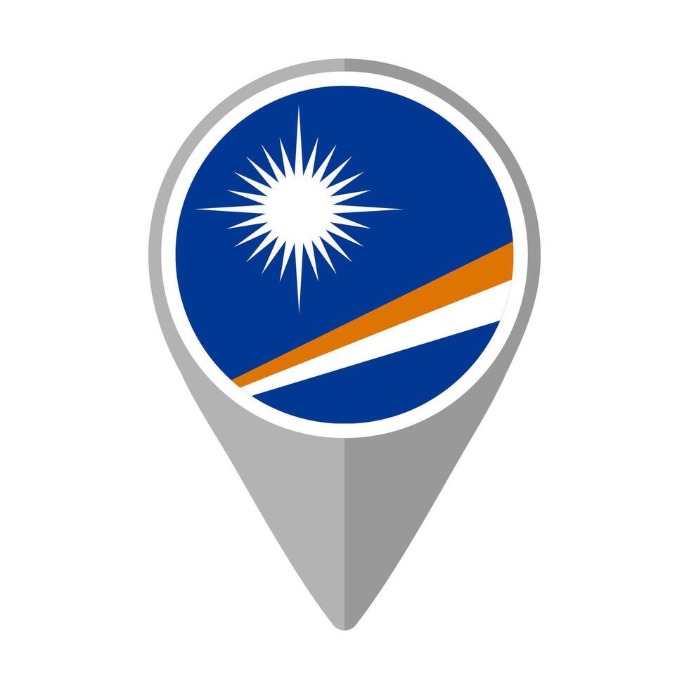 Marshall Flag on Location Pin vector