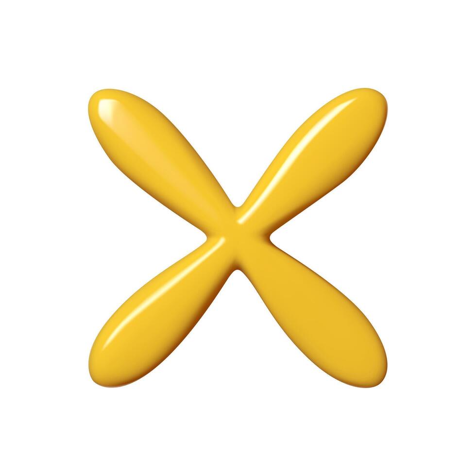 Yellow flower Shaped Balloon Isolated on White Background - Realistic 3D Illustration vector