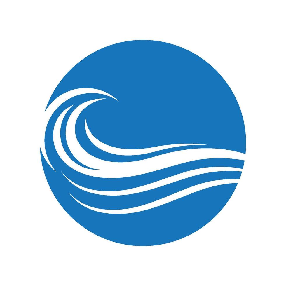 Water wave logo vector