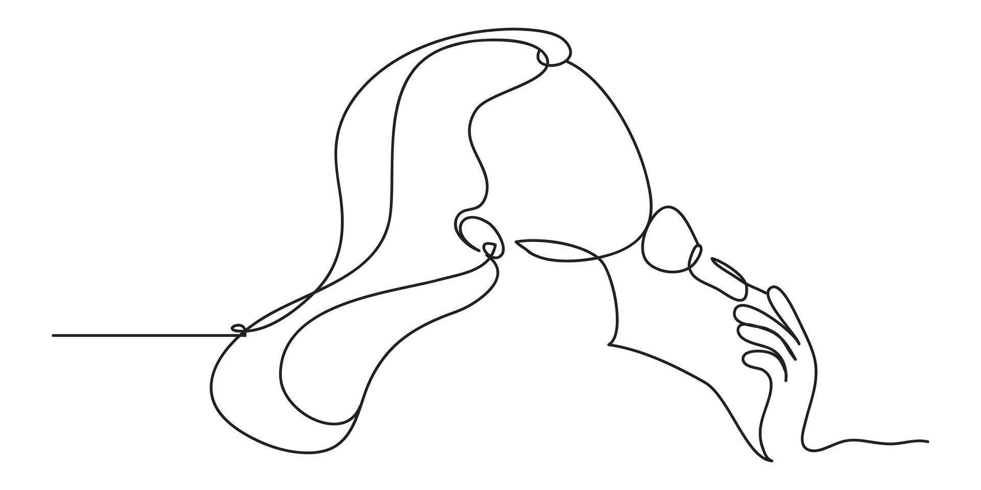 Beauty Woman Doing Make-Up Routine vector