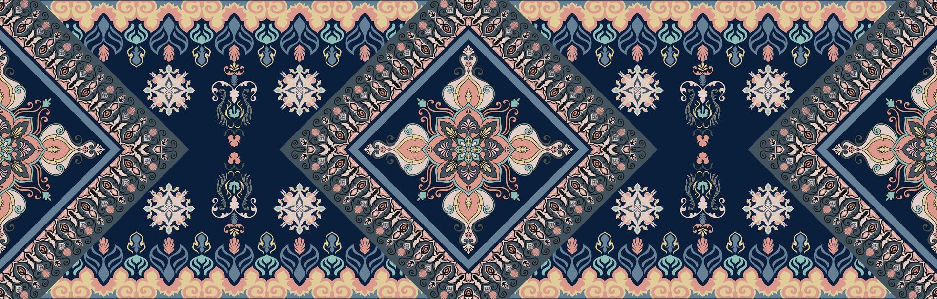 Colorful geometric ethnic pattern. Oriental, western, aztec, tribal traditional. seamless pattern. fabric, tile, background, carpet, wallpaper, clothing, sarong,wrapping, Batik, fabric, pattern vector