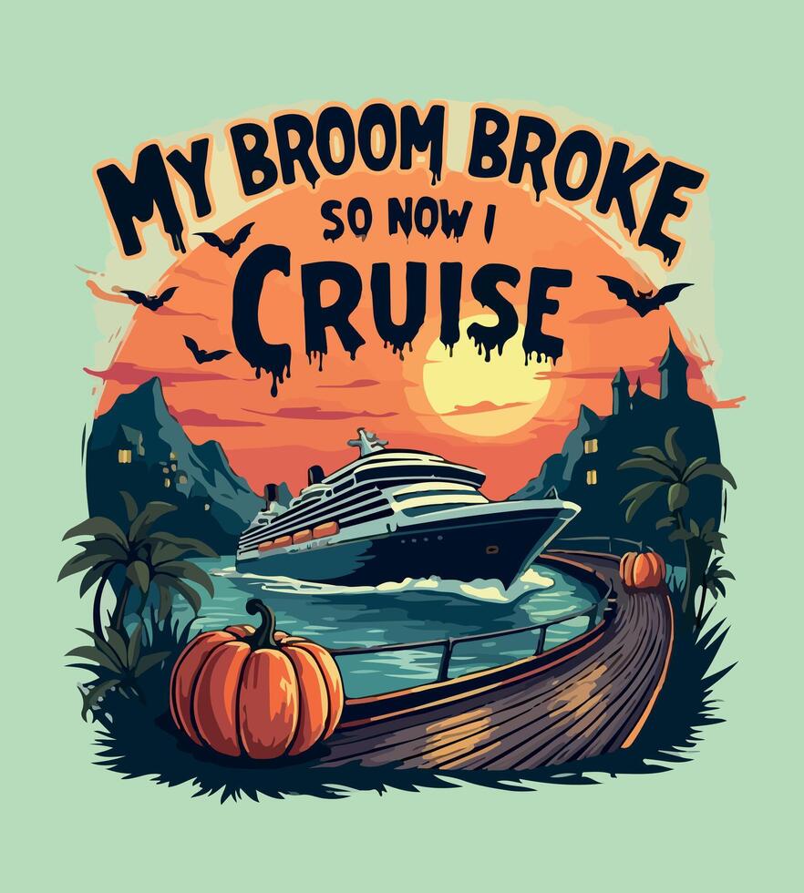 a tshirt design for my rosebull ship so i broke my cruise ship vector