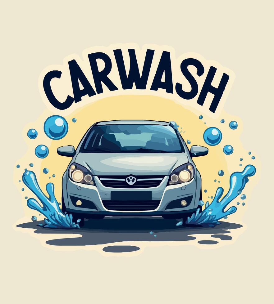 a car with the word car written on it vector