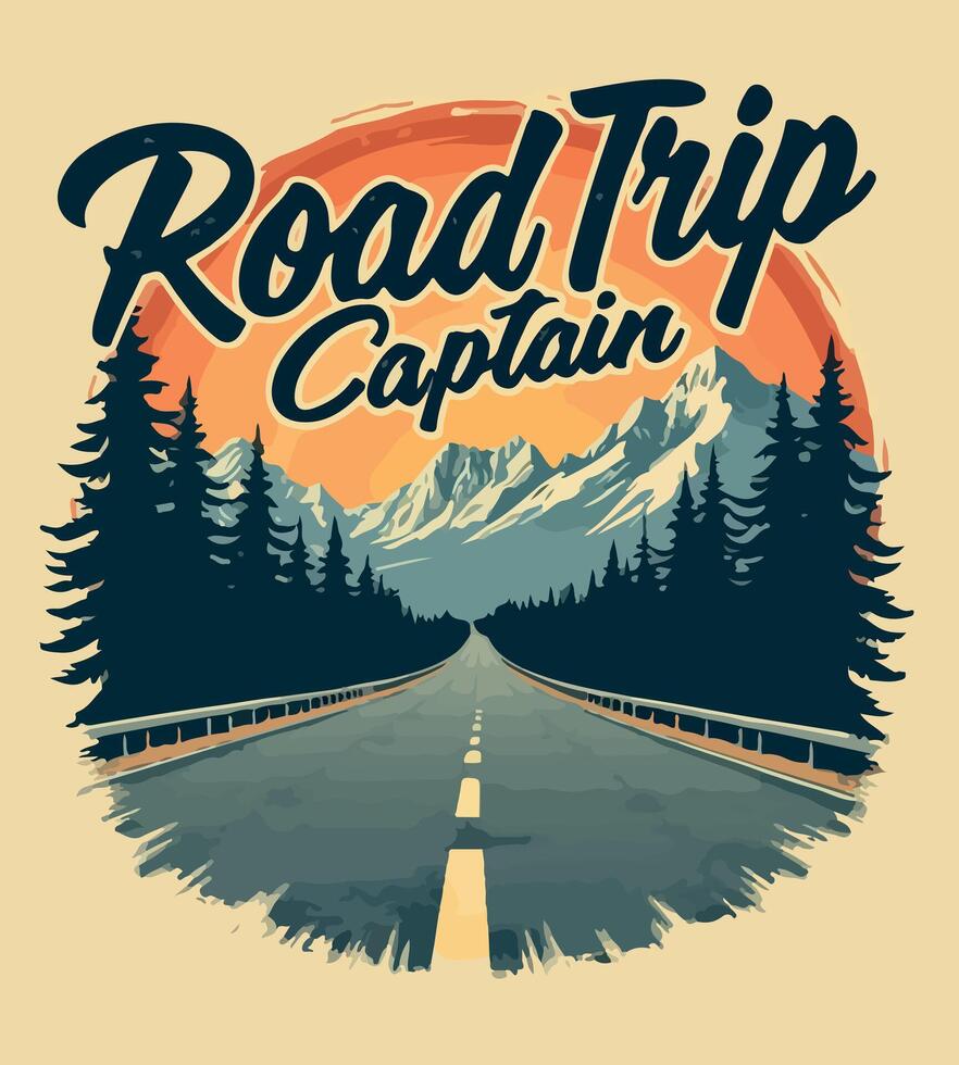 a tshirt design for a road trip trip trip vector