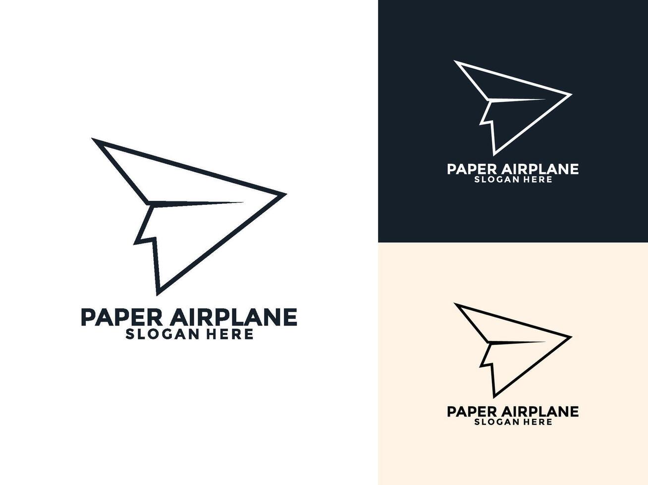 Abstract Airplane Launch logo icon design, Paper Airplane logo design vector
