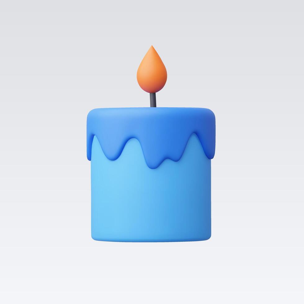 3d Realistic Candle Icon vector