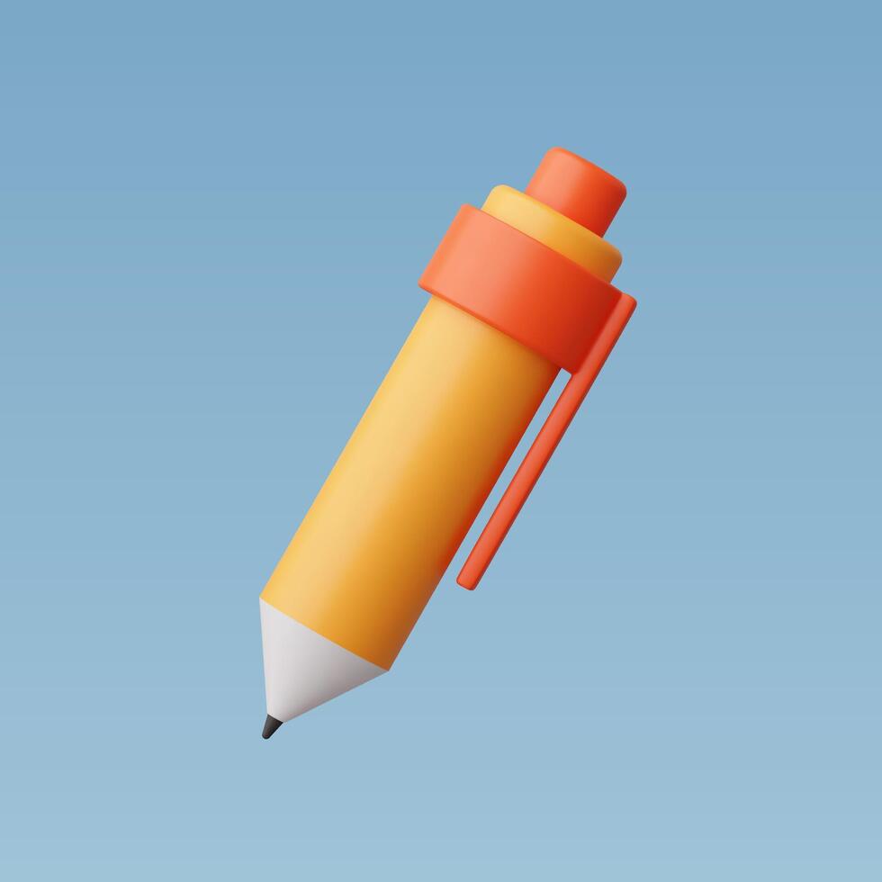 3d Realistic Ballpoint Pen vector