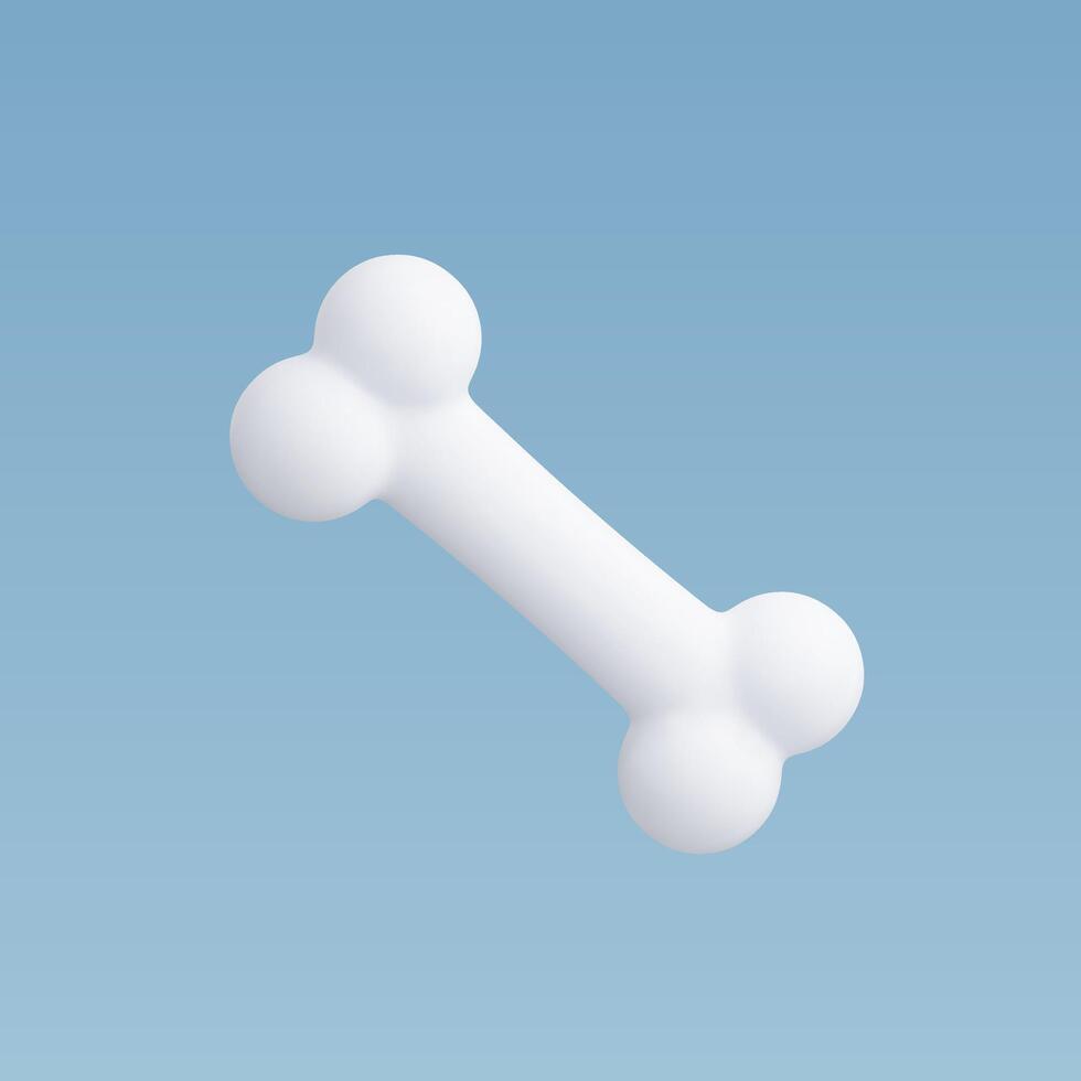 3d Realistic Dog bone vector