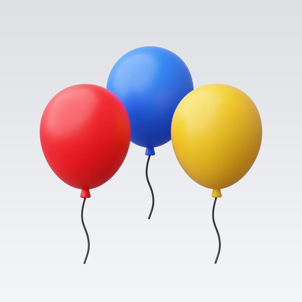 3d Realistic Balloon vector