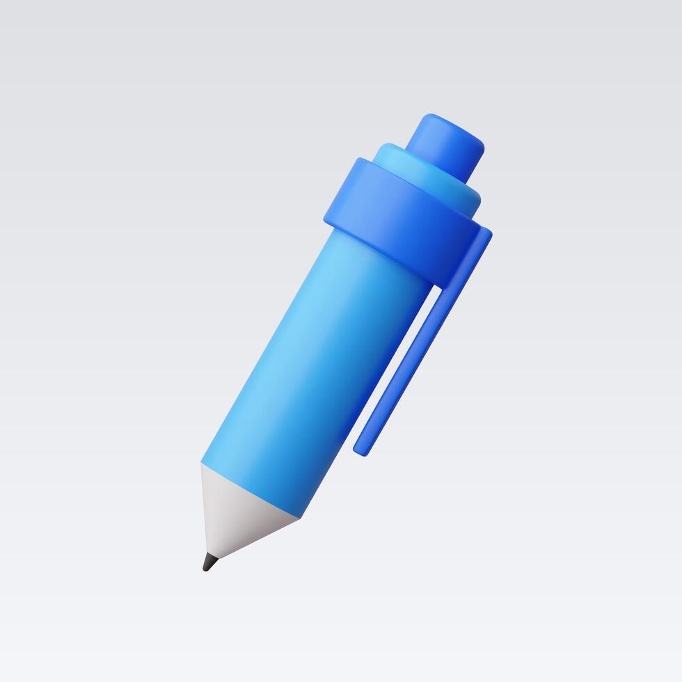 3d Realistic Ballpoint Pen vector