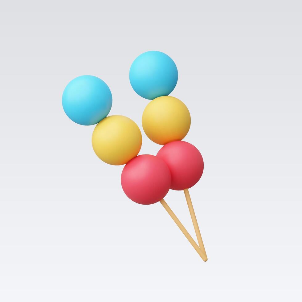 3d Realistic Dango vector