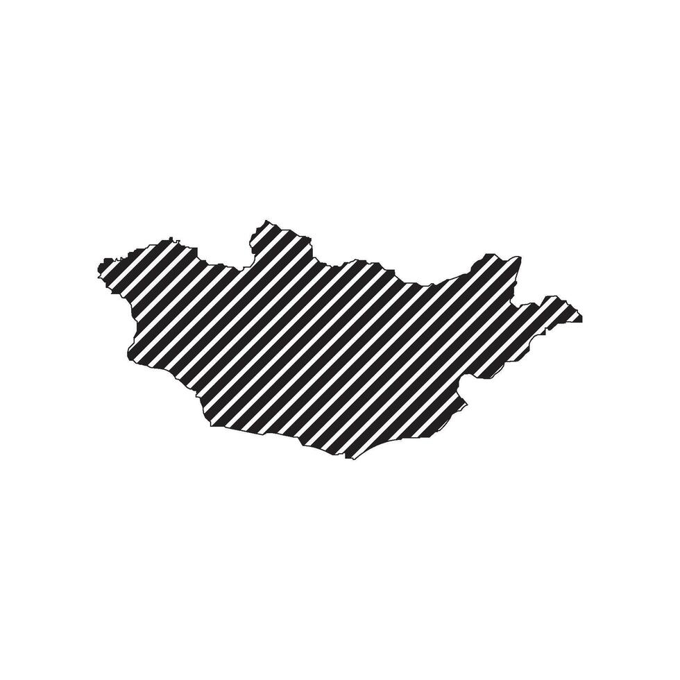 Mongolia map icon vector
