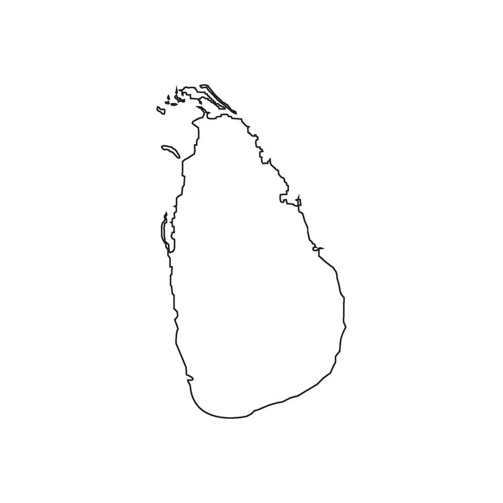 Sri Lanka map icon vector
