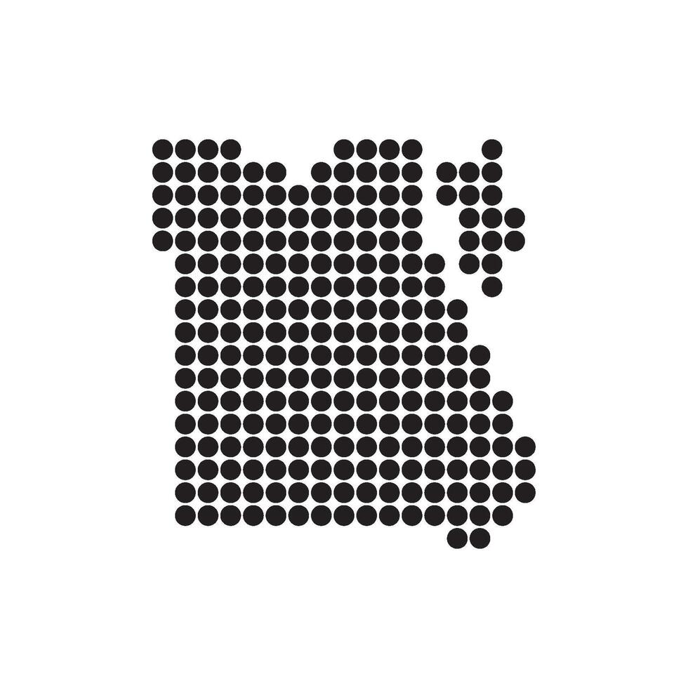 Egypt map icon vector
