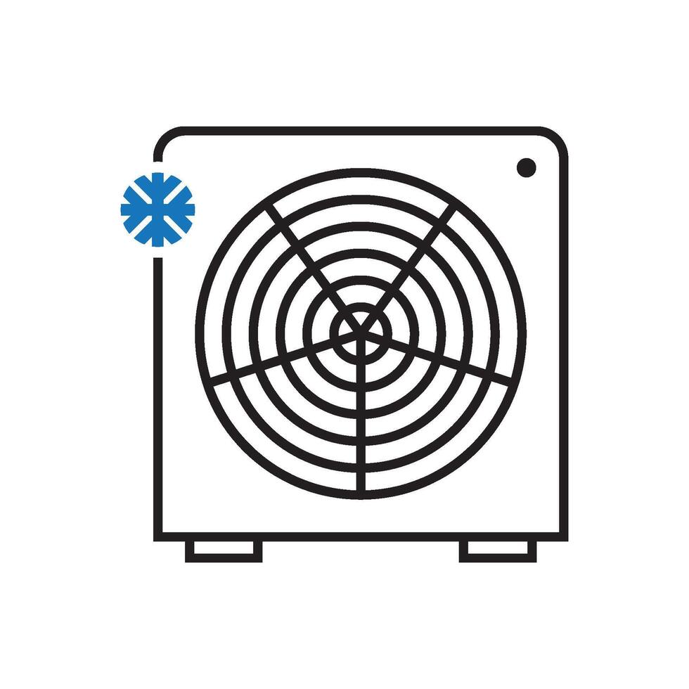 portable air conditioner icon vector