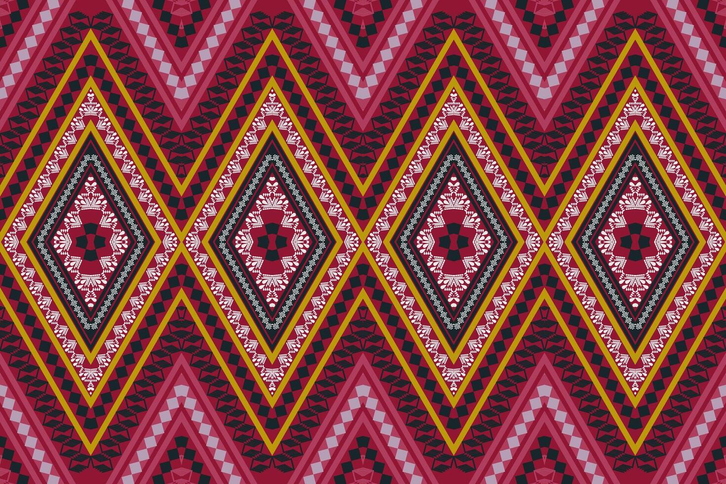 Ethnic design abtract background Fabric Handmade embroidery pattern ethnic design, abstract American tribal fabric, modern background for rugs, pillowcases, shirts, pants, and more. vector