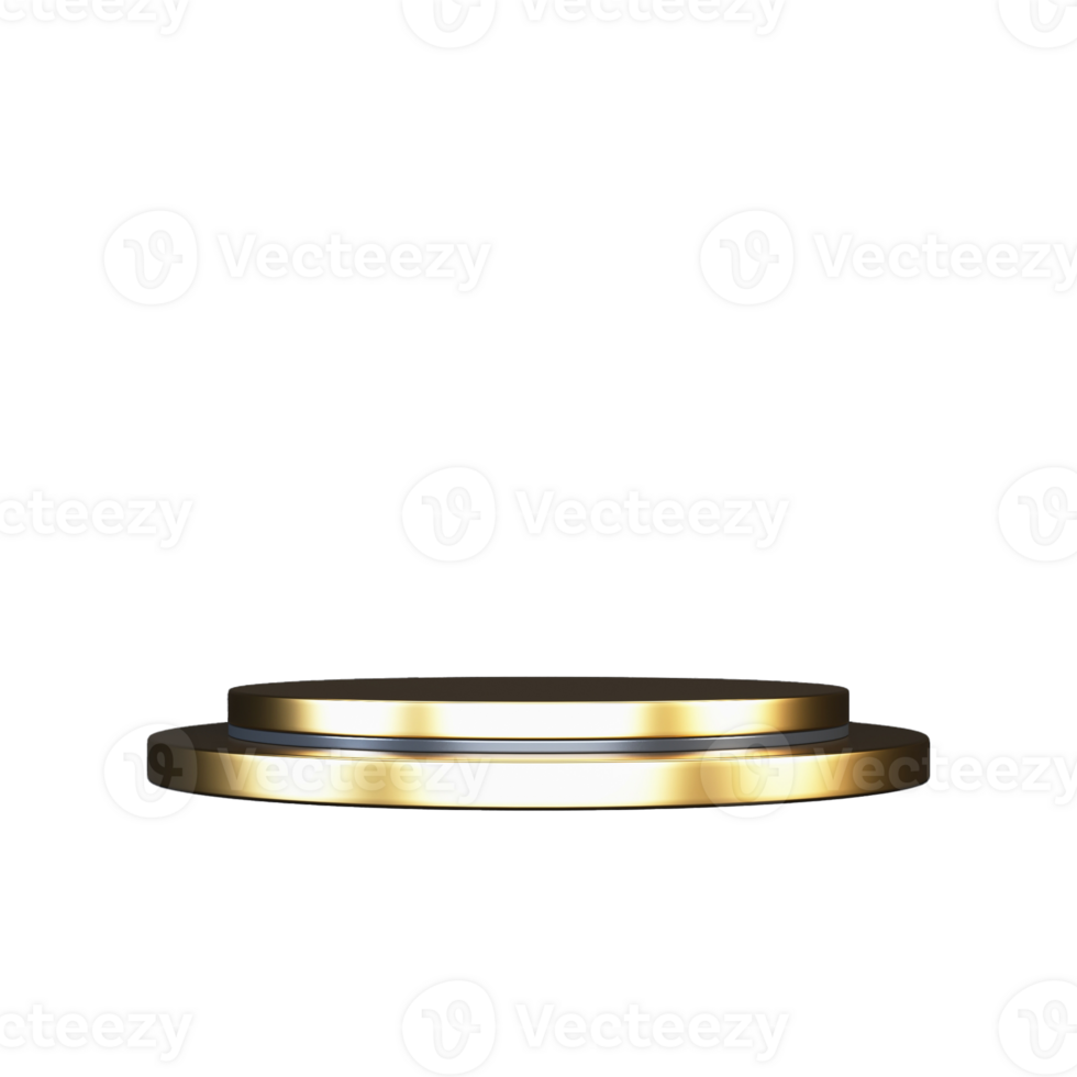 Black friday concept 3d golden podium or pedestal on transparent background. png