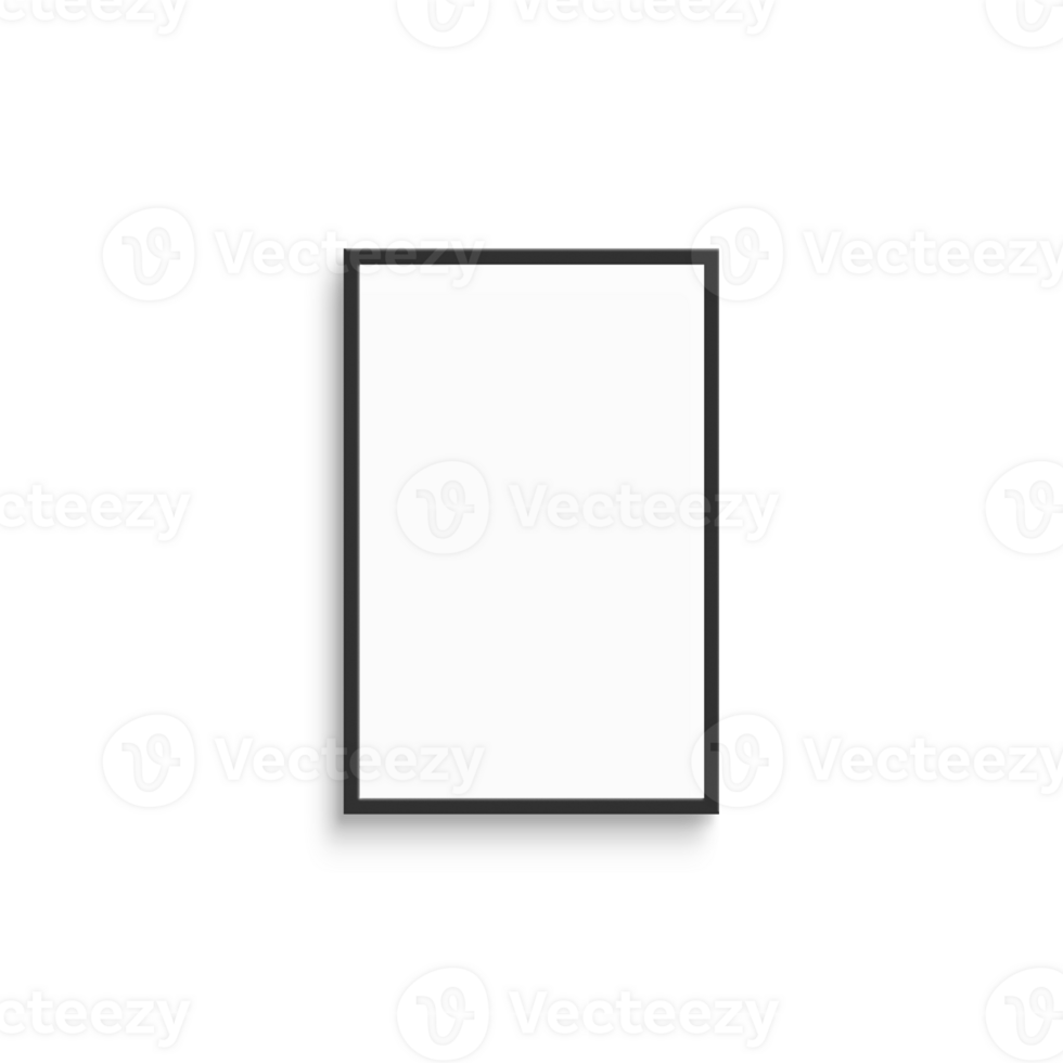 A vertical frame mock up isolated on transparent background. png