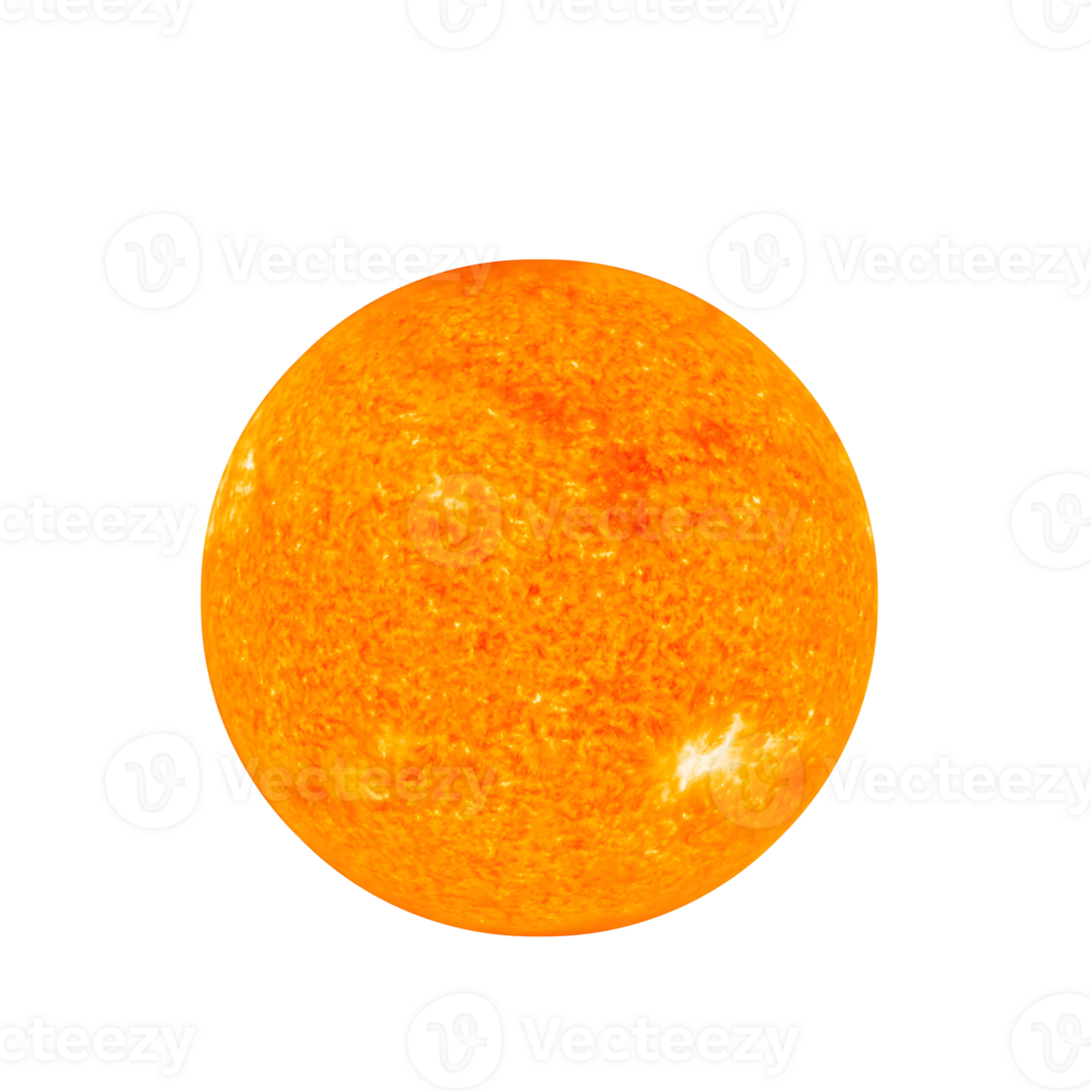 Sun isolated on transparent background. Solar storm concept. Elements of this image furnished by NASA. png